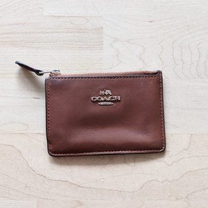 Coach Leather Zip Card Case/ID Holder